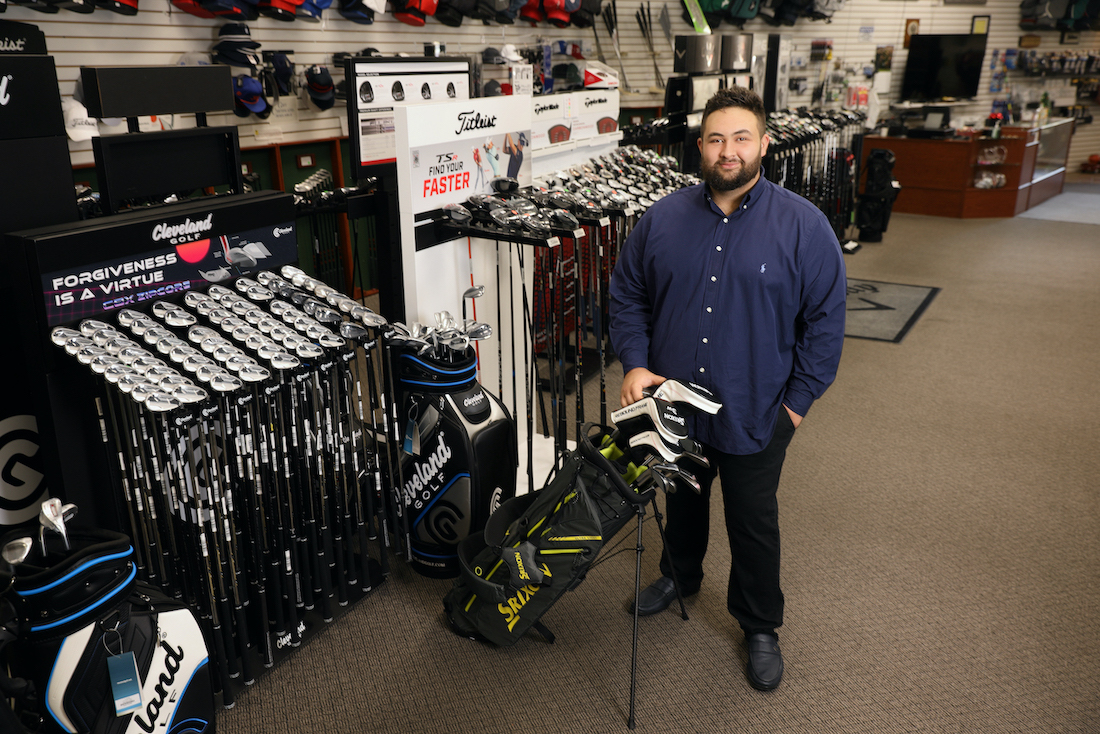 Down-the-line swing example